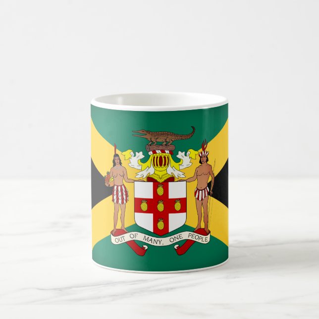 Taza De Café Bandera/Escudo de armas de Jamaica (Centro)