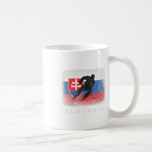 Taza De Café Bandera eslovaca de hockey sobre hielo (Derecha)