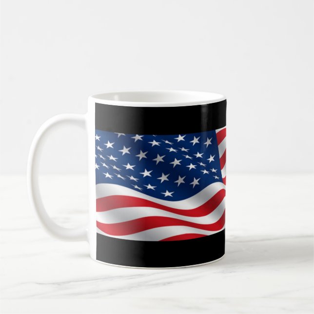 Taza De Café Bandera estadounidense (Izquierda)
