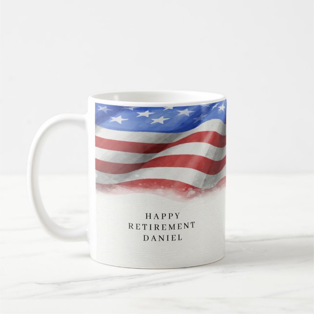 Taza De Café Bandera estadounidense  (Izquierda)