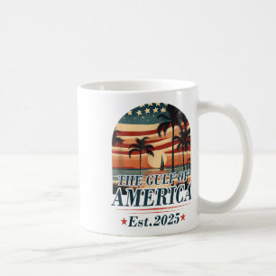 Taza De Café Bandera Estadounidense 2025 Del Golfo Retro De Est