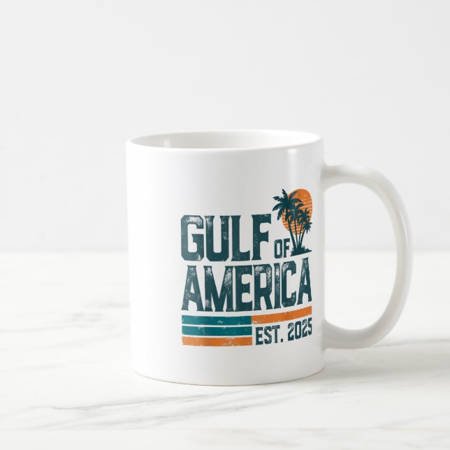 Taza De Café Bandera Estadounidense 2025 Del Golfo Retro De Est (Derecha)