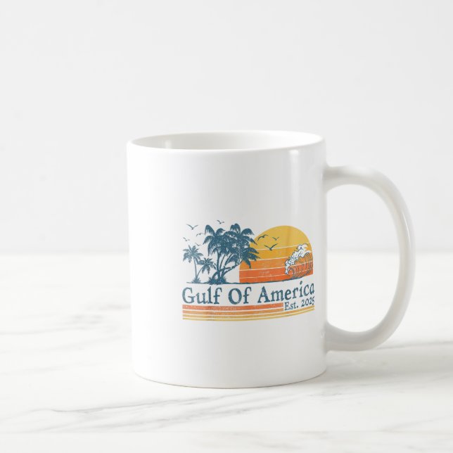 Taza De Café Bandera Estadounidense 2025 Del Golfo Retro De Est (Derecha)