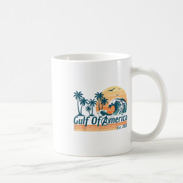 Taza De Café Bandera Estadounidense 2025 Del Golfo Retro De Est (Derecha)
