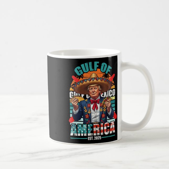 Taza De Café Bandera Estadounidense 2025 Del Golfo Retro De Est (Derecha)