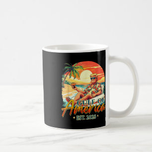 Taza De Café Bandera Estadounidense 2025 Del Golfo Retro De Est