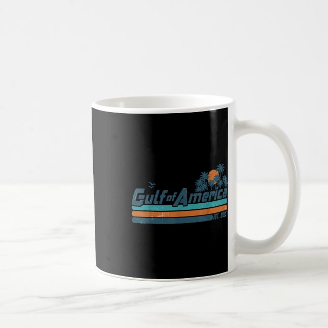Taza De Café Bandera Estadounidense 2025 Del Golfo Retro De Est (Derecha)