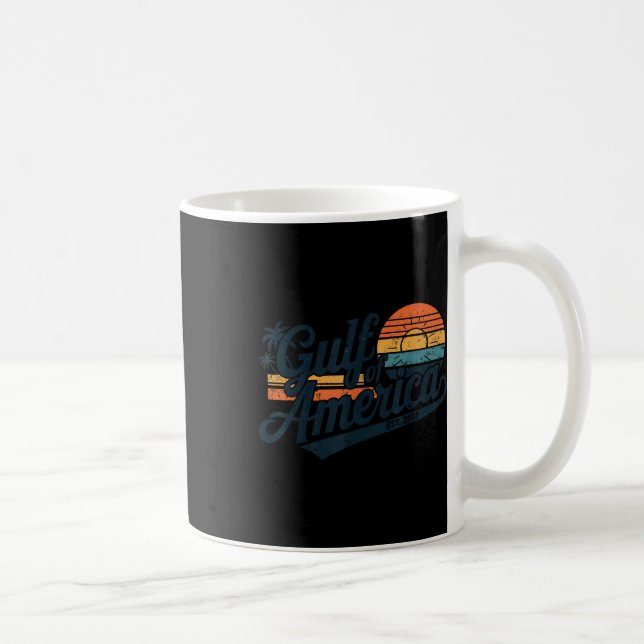 Taza De Café Bandera Estadounidense 2025 Del Golfo Retro De Est (Derecha)