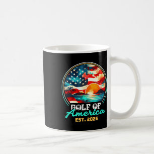 Taza De Café Bandera Estadounidense 2025 Del Golfo Retro De Est