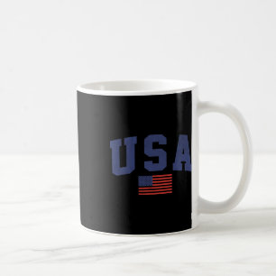 Taza De Café Bandera Estadounidense 4 De Julio Americana Negrit