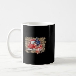 Taza De Café Bandera Estadounidense 4 De Julio Chica Granjero C
