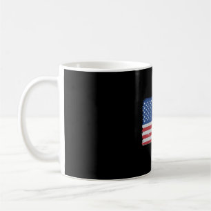 Taza De Café Bandera Estadounidense 4 De Julio Divertida