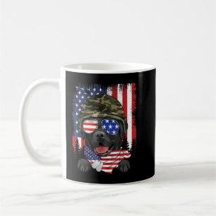 Taza De Café Bandera estadounidense 4 de julio Veterano de Labr