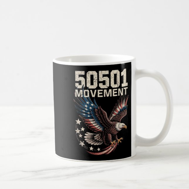 Taza De Café Bandera Estadounidense 50501 En Águila De Vuelo Co (Derecha)
