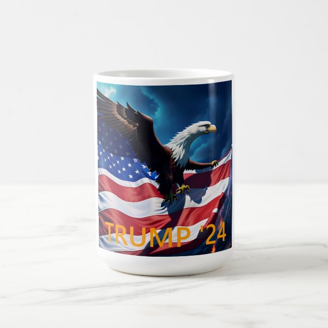 Taza De Café Bandera estadounidense Águila estadounidense TRUMP (Centro)