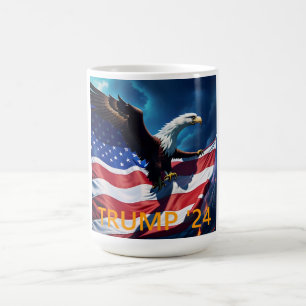 Taza De Café Bandera estadounidense Águila estadounidense TRUMP