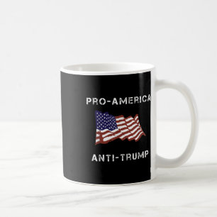 Taza De Café Bandera estadounidense anti-triunfo pro-estadounid