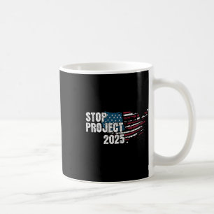 Taza De Café Bandera estadounidense anti Trump del Proyecto 202