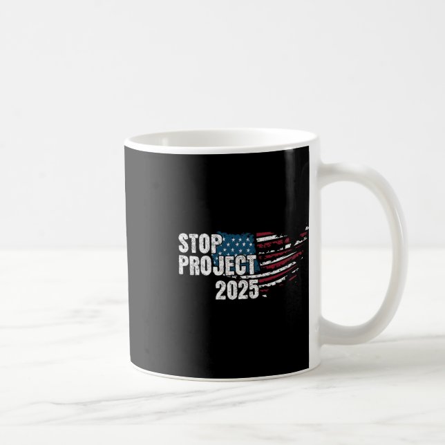 Taza De Café Bandera estadounidense anti Trump del Proyecto 202 (Derecha)