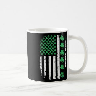 Taza De Café Bandera Estadounidense Con Chispas Para St Patrick