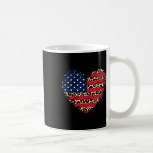 Taza De Café Bandera Estadounidense Corazón Fuerzas Armadas Pat