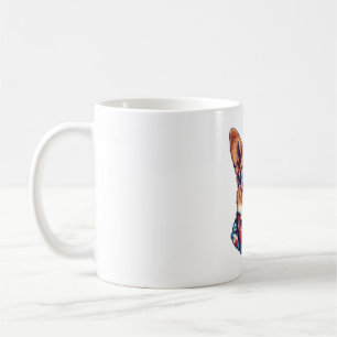 Taza De Café Bandera estadounidense Corgi Patriotic Dog
