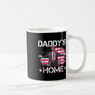 Taza De Café Bandera estadounidense Daddys Home Trump 2024 Patr