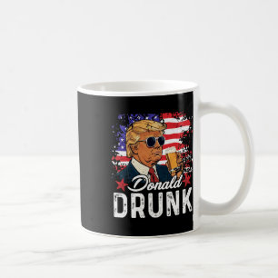 Taza De Café Bandera Estadounidense De Bebidas De Trump Borrach