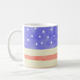 Taza De Café Bandera estadounidense de color acuático