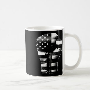 Taza De Café Bandera estadounidense de guante de boxeo - Caja p