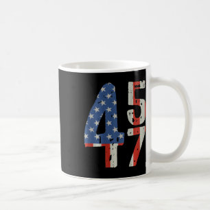 Taza De Café Bandera estadounidense de Trump 2024 (atrás)