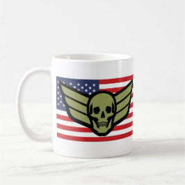 Taza De Café Bandera estadounidense del Aviador