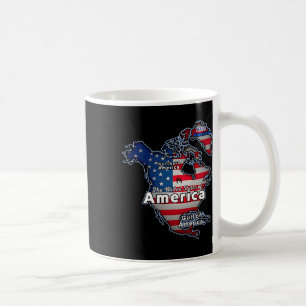 Taza De Café Bandera estadounidense divertida Canadá Mapa del G