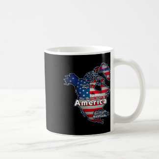 Taza De Café Bandera estadounidense divertida Canadá Mapa del G