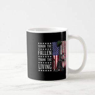 Taza De Café Bandera estadounidense honra a los caídos gracias 