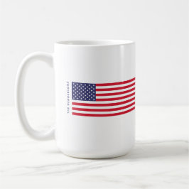 Taza De Café Bandera estadounidense moderna de EE.UU. con rayas