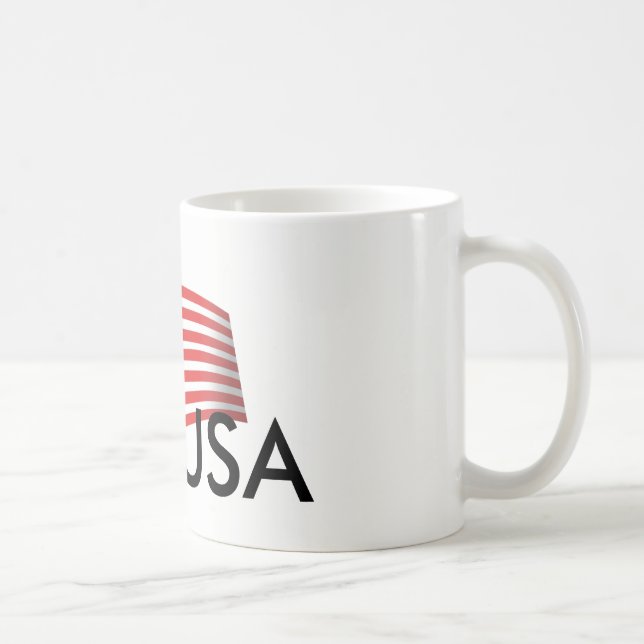 Taza De Café Bandera estadounidense Mug (Derecha)