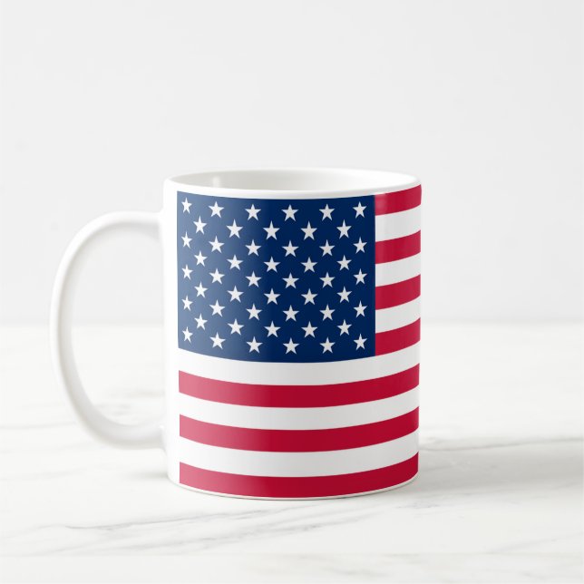 Taza De Café Bandera estadounidense Mug Patriotic American Gift (Izquierda)