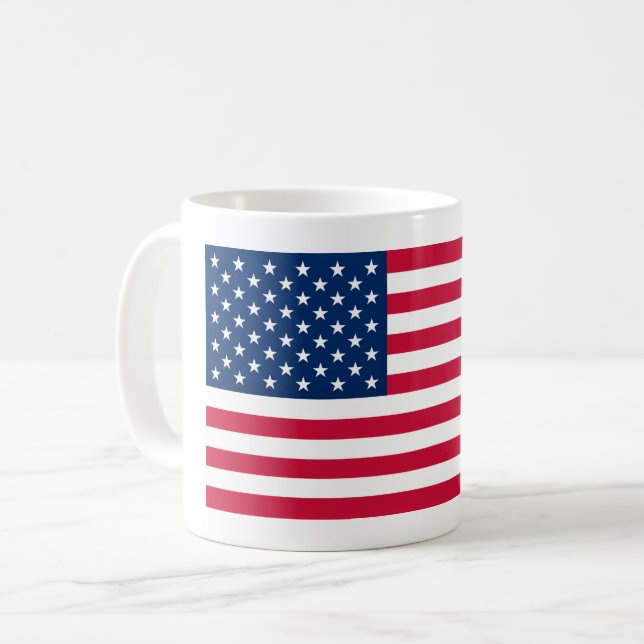 Taza De Café Bandera estadounidense Mug Patriotic USA (Anverso izquierdo)