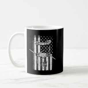 Taza De Café Bandera estadounidense patriótica CH-47 Chinook He