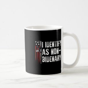 Taza De Café Bandera estadounidense que identifico como no bide