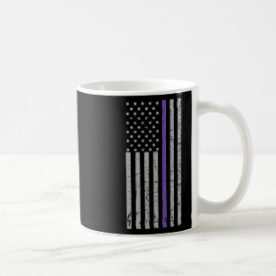 Taza De Café Bandera estadounidense Recuerdos de banda púrpura