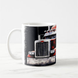 Taza De Café Bandera estadounidense Semi Truck