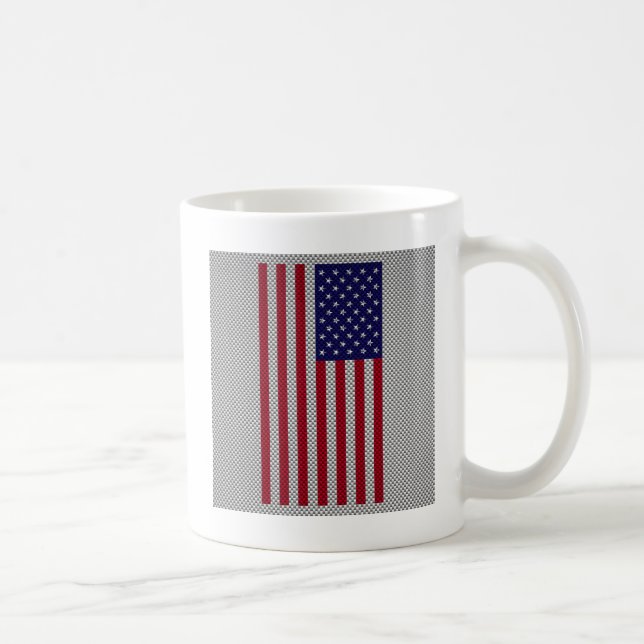 Taza De Café Bandera estadounidense sobre la fibra de carbono c (Derecha)