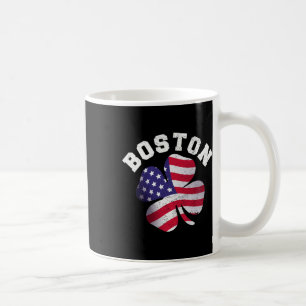 Taza De Café Bandera Estadounidense St Patricks Day Clic Boston
