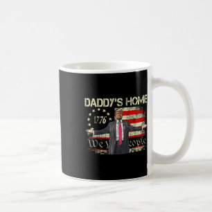 Taza De Café Bandera estadounidense Trump 2024 daddys home we t