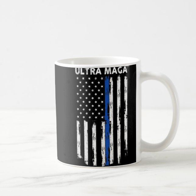 Taza De Café Bandera estadounidense Ultra Maga Orgullosa Ultra  (Derecha)