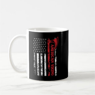 Taza De Café Bandera estadounidense vikingo nórdico Odín Thor