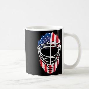 Taza De Café Bandera Estadounidense Vintage Hockey Máscara de a