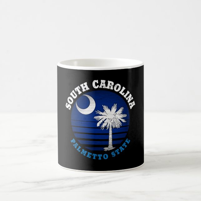 TAZA DE CAFÉ BANDERA ESTATAL DE CAROLINA PALMETTO DEL SUR (Centro)